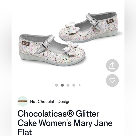 hot chocolate design/chocolaticas Shoes - Chocolaticas glitter cake hot chocolate design Mary Jane flats new size 7